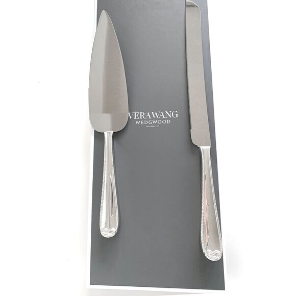 Vera Wang Wedgwood Infinity Cake Knife & Server Set - Picture 1 of 7